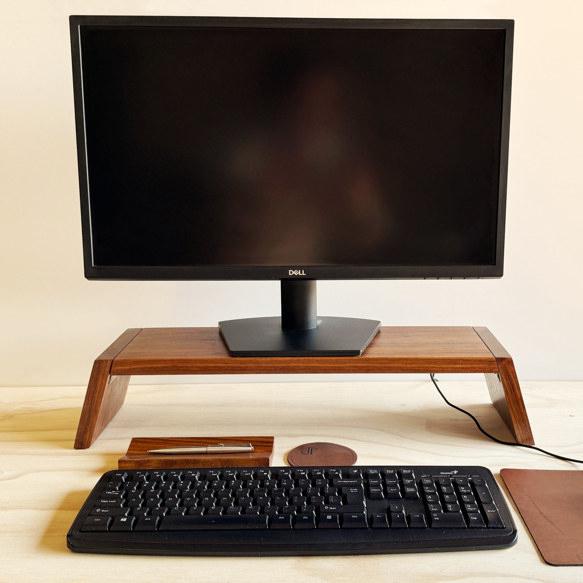 Solid Kiaat Monitor Riser